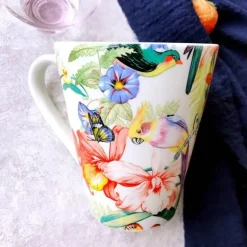 Feast u0026 Flair Küche & Esszimmer-Spanisches Blumen-Porzellan-Geschirrset - Teller, Schüsseln, Tassen, Dessertteller