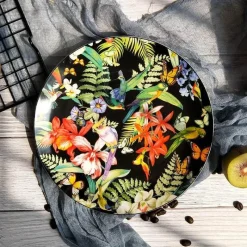 Feast u0026 Flair Küche & Esszimmer-Spanisches Blumen-Porzellan-Geschirrset - Teller, Schüsseln, Tassen, Dessertteller