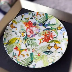 Feast u0026 Flair Küche & Esszimmer-Spanisches Blumen-Porzellan-Geschirrset - Teller, Schüsseln, Tassen, Dessertteller