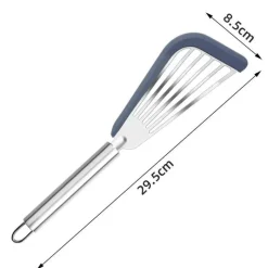 Tom Küche & Esszimmer-Spatel-Set aus Silikon und Edelstahl – hitzebeständige Kochutensilien