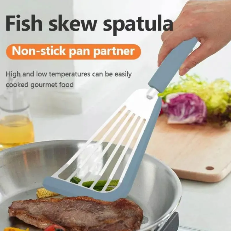 Tom Küche & Esszimmer-Spatel-Set aus Silikon und Edelstahl – hitzebeständige Kochutensilien