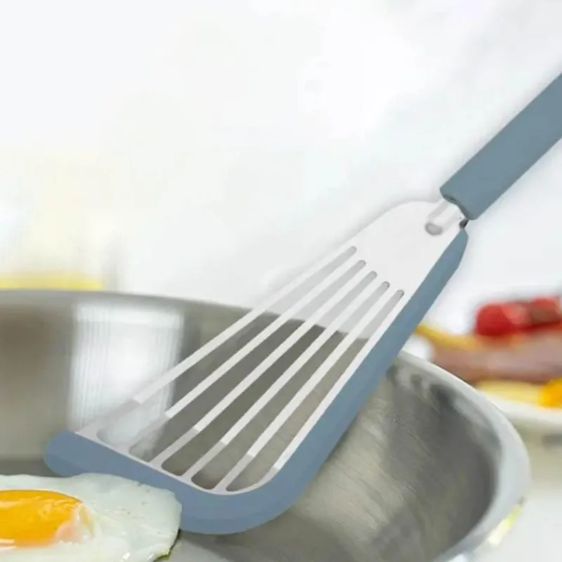 Tom Küche & Esszimmer-Spatel-Set aus Silikon und Edelstahl – hitzebeständige Kochutensilien