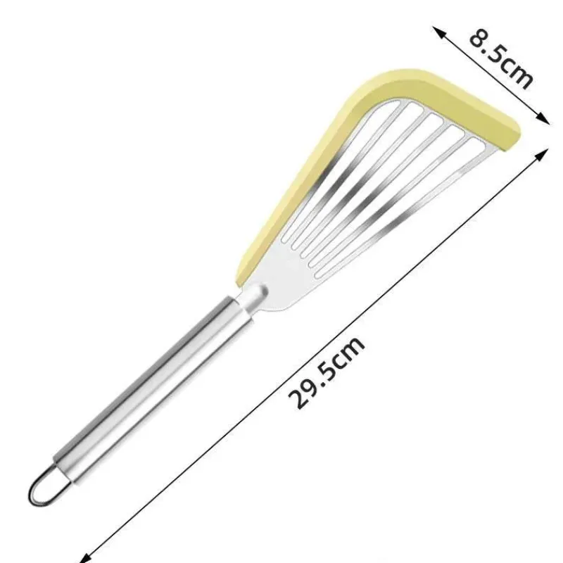 Tom Küche & Esszimmer-Spatel-Set aus Silikon und Edelstahl – hitzebeständige Kochutensilien