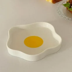 Elegance at the Table Küche & Esszimmer-Spiegelei-Keramikteller - Lustiges Frühstücksgericht