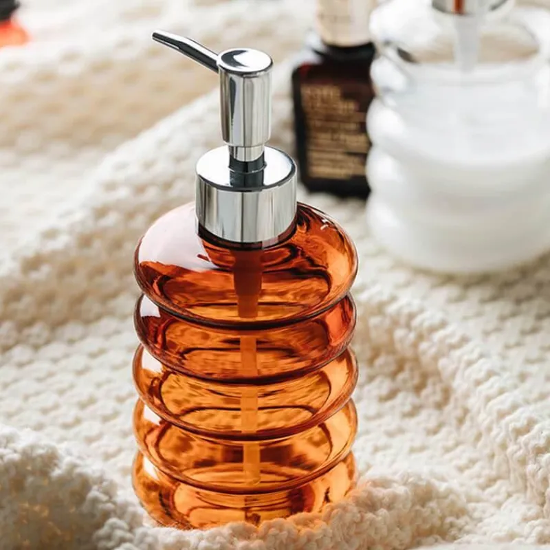 The Bath Nook Badezimmer-Spiral Glass Soap Dispenser - Stylish Bath Accessory