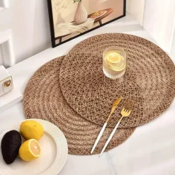 Feast Essentials Küche & Esszimmer-Spiralgewebtes Tischset - Dekorative Tischmatte