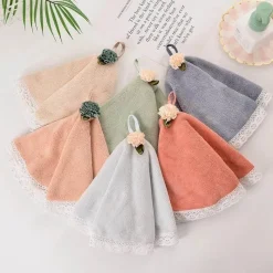 Tom Küche & Esszimmer-Spitzen-Babyhandtuch – weiches, saugfähiges Küchen- und Badezimmerdekor