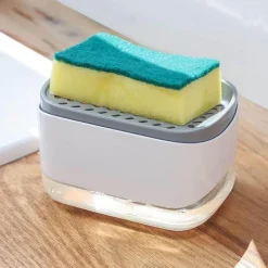 Space Savvy Küche & Esszimmer-Spülmittel-Set mit Druckspender – Einfache Seifenpumpe für die Küche