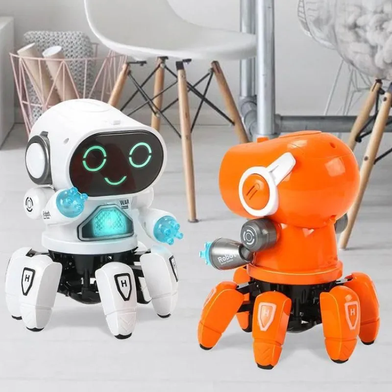 The Decor Haven Babyspielzeug-Sprachaktiviertes Roboterspielzeug – Interaktiver futuristischer Spielkamerad mit 6 Klauen