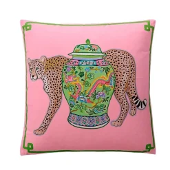 Pillow Haven Bettzeug-Staffordshire Hund Kissenbezug - Chinoiserie Dekokissen