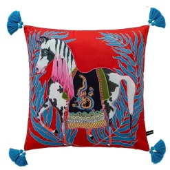 Pillow Haven Bettzeug-Staffordshire Hund Kissenbezug - Chinoiserie Dekokissen