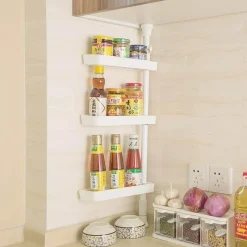 Space Savvy Küche & Esszimmer-Stanzfreier, drehbarer 3-lagiger Gewürz-Organizer für die Küche