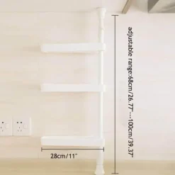 Space Savvy Küche & Esszimmer-Stanzfreier, drehbarer 3-lagiger Gewürz-Organizer für die Küche