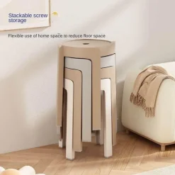 Cozy Living Wohndeko|Möbel-Stapelbare Esszimmerhocker im nordischen Stil – moderne, platzsparende Stühle