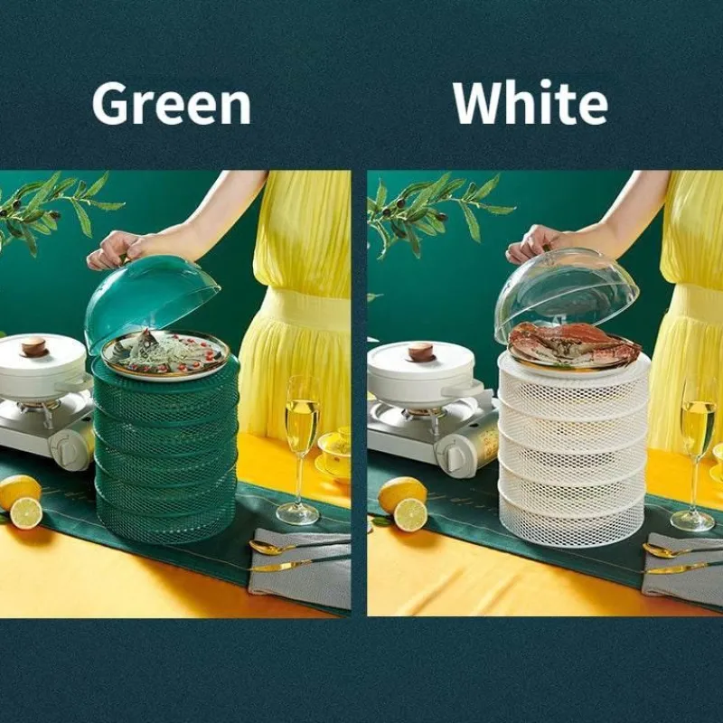 Space Savvy Küche & Esszimmer-Stapelbare mehrschichtige Lebensmittelabdeckung - Schutz für die Lebensmittelaufbewahrung