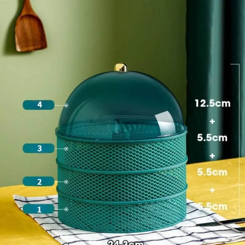 Space Savvy Küche & Esszimmer-Stapelbare mehrschichtige Lebensmittelabdeckung - Schutz für die Lebensmittelaufbewahrung