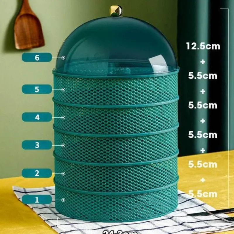 Space Savvy Küche & Esszimmer-Stapelbare mehrschichtige Lebensmittelabdeckung - Schutz für die Lebensmittelaufbewahrung