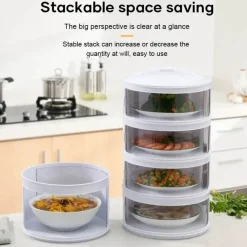 Space Savvy Küche & Esszimmer-Stapelbare transparente Vorratsbehälter für Lebensmittel – Organisationsset für die Aufbewahrung in der Küche