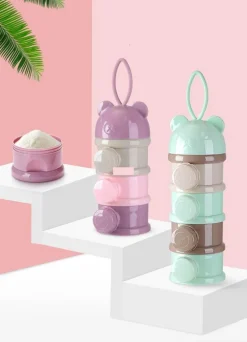 Kinder The Decor Haven Kinderwagen & Zubehör-Stapelbarer Babynahrungsbehälter – mehrschichtiges, süßes Design