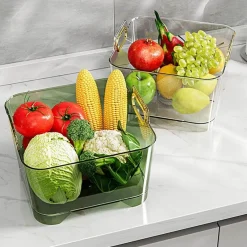 The Culinary Kit Küche & Esszimmer-Stapelbarer Gemüsewaschkorb - Abtropfgestell für frische Produkte