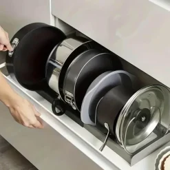 Space Savvy Küche & Esszimmer-Stapelbarer Kochgeschirr-Organizer – Aufbewahrungslösung für die Küche