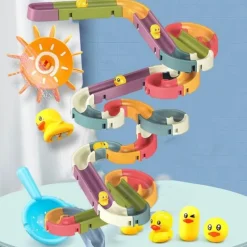 The Decor Haven Babyspielzeug-Stapelbares Badespielzeug „Enten“ – Rutsch-Badespaß für Kinder