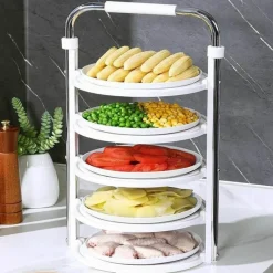 Space Savvy Küche & Esszimmer-Stapelbares Küchen-Organizer-Regal – kompakte Aufbewahrungslösung