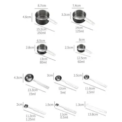Deco Küche & Esszimmer-Stapelbares Messlöffel-Set – Premium-Küchenutensilien