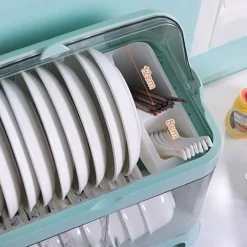 Space Savvy Küche & Esszimmer-Staubdichter Geschirrständer – Abtropfständer für die Küche