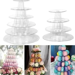 Tom Küche & Esszimmer-64-stöckiger Macaron-Turmständer – Elegante Tortenpräsentation für Hochzeiten und Veranstaltungen