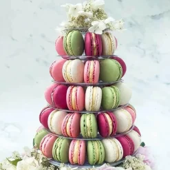 Tom Küche & Esszimmer-64-stöckiger Macaron-Turmständer – Elegante Tortenpräsentation für Hochzeiten und Veranstaltungen