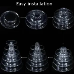 Tom Küche & Esszimmer-64-stöckiger Macaron-Turmständer – Elegante Tortenpräsentation für Hochzeiten und Veranstaltungen