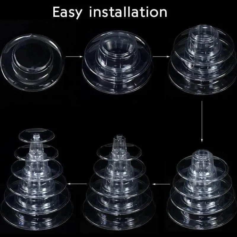 Tom Küche & Esszimmer-64-stöckiger Macaron-Turmständer – Elegante Tortenpräsentation für Hochzeiten und Veranstaltungen