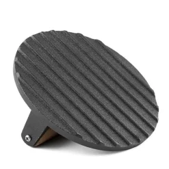 Tom Küche & Esszimmer-Steakpresse aus Gusseisen für perfektes Grillen – BBQ-Tool mit Holzgriff