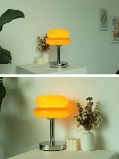 Bright Accents Beleuchtung|Wohndeko-Sternenhimmel Glas Tischlampe - Nachtlicht Dekor