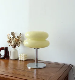 Bright Accents Beleuchtung|Wohndeko-Sternenhimmel Glas Tischlampe - Nachtlicht Dekor