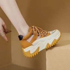 Damen Wilderness Haven Damenschuhe-Stilvolle, atmungsaktive High-Top-Schuhe mit Hohlsohle