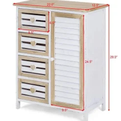 Cozy Living Küche & Esszimmer|Möbel-Stilvoller freistehender Lagerschrank aus Holz