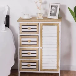 Cozy Living Küche & Esszimmer|Möbel-Stilvoller freistehender Lagerschrank aus Holz