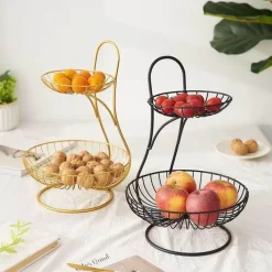 Timeless Touch Küche & Esszimmer-Stilvoller mehrschichtiger Obstkorb – elegante Aufbewahrungslösung