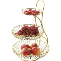 Timeless Touch Küche & Esszimmer-Stilvoller mehrschichtiger Obstkorb – elegante Aufbewahrungslösung