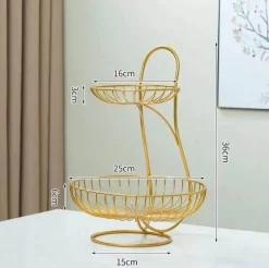 Timeless Touch Küche & Esszimmer-Stilvoller mehrschichtiger Obstkorb – elegante Aufbewahrungslösung