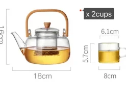 The Decor Haven Küche & Esszimmer-Östliche Teekanne – Hitzebeständiges, meditatives Teegeschirr