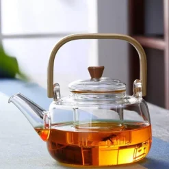 The Decor Haven Küche & Esszimmer-Östliche Teekanne – Hitzebeständiges, meditatives Teegeschirr