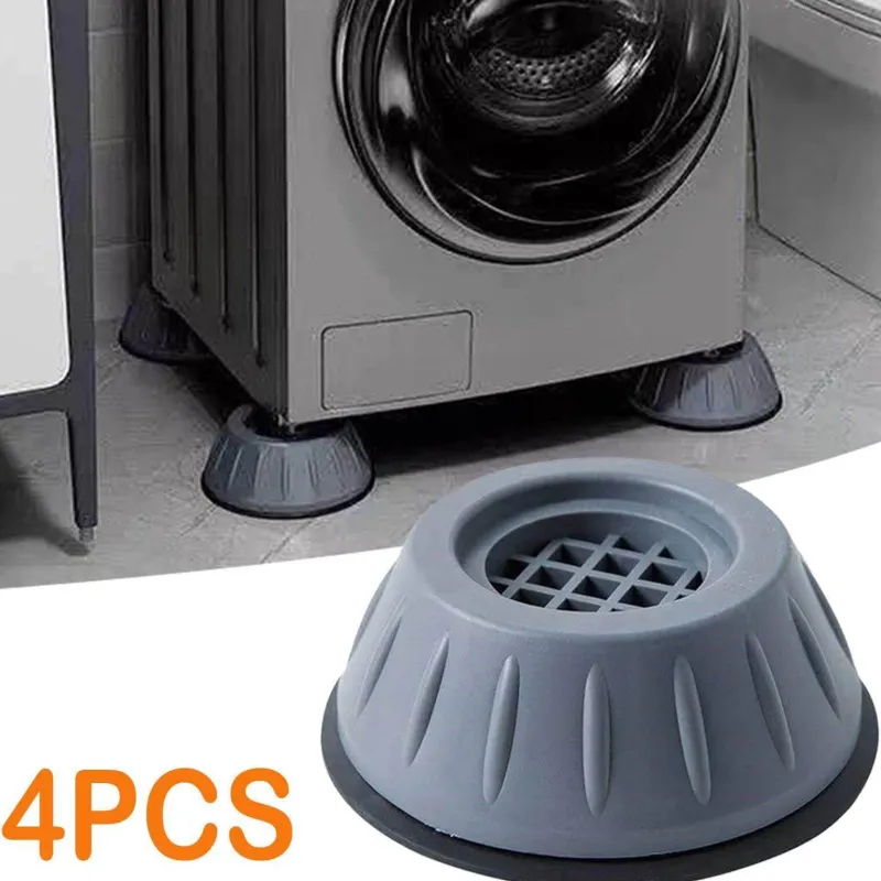 The Blissful Bath Gadgets Für Zuhause|Badezimmer-Stoßdämpfermatten für Waschmaschinen – 4-teiliges Anti-Rutsch-Set