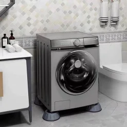 The Blissful Bath Gadgets Für Zuhause|Badezimmer-Stoßdämpfermatten für Waschmaschinen – 4-teiliges Anti-Rutsch-Set