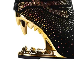 Damen Wilderness Haven Damenschuhe-Strass-Totenkopf High Heels - Tiger Gleam Fashion Footwear