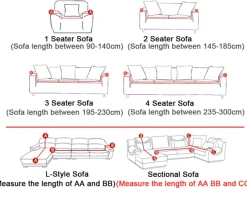 The Gilded Nest Wohndeko-Stretch-Sofabezüge – Schonbezüge in 24 Farben für alle Jahreszeiten
