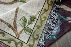 Snug u0026 Soft Bettzeug-Strickdecke mit Blumen und Vögeln – Moderne Winterdecke