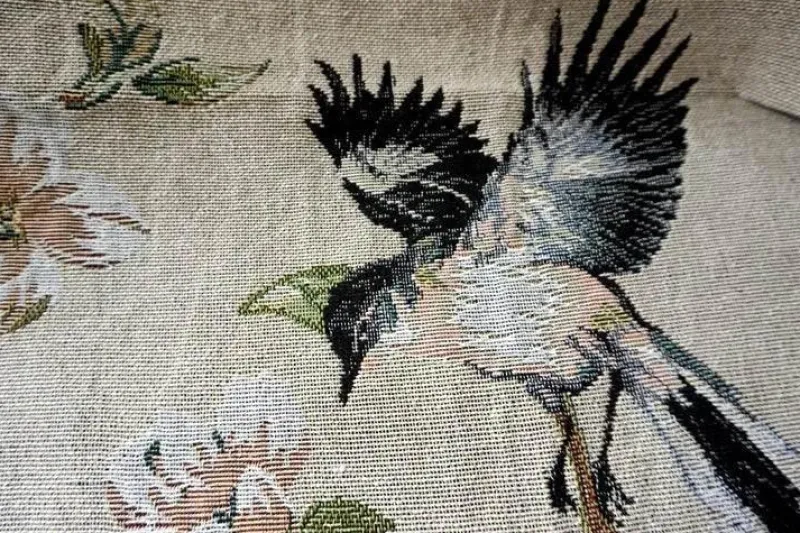 Snug u0026 Soft Bettzeug-Strickdecke mit Blumen und Vögeln – Moderne Winterdecke